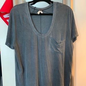 Free People oversized grey top
